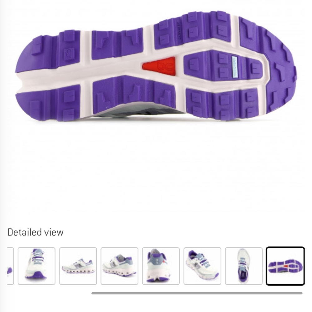 On Running Cloudnova Women's White & Purple Running Shoe - Picture 8 of 16